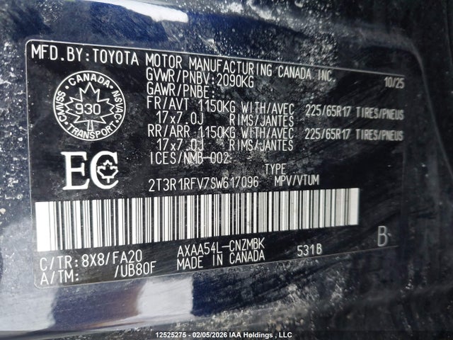 2T3R1RFV7SW617096 Toyota RAV4