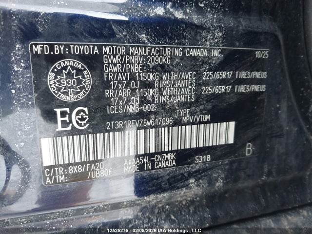 2T3R1RFV7SW617096 Toyota RAV4