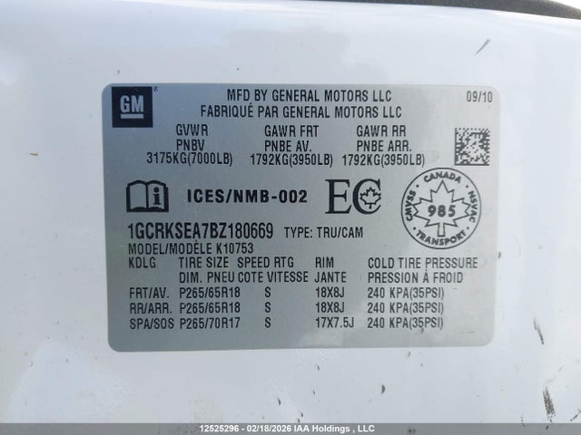 Продаж на аукціоні авто 2011 Chevrolet Silverado 1500 Lt, vin: 1GCRKSEA7BZ180669, номер лоту: 12525296
