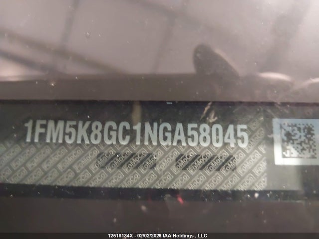 1FM5K8GC1NGA58045 Ford Explorer St