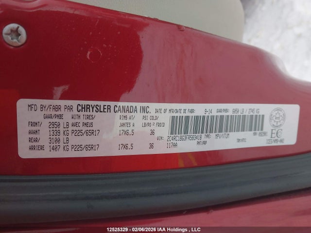 2C4RC1BG3FR583418 Chrysler Town &amp; Country Touring