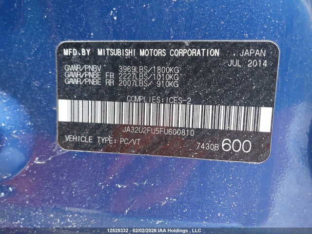 JA32U2FU5FU600810 Mitsubishi LANCER ES