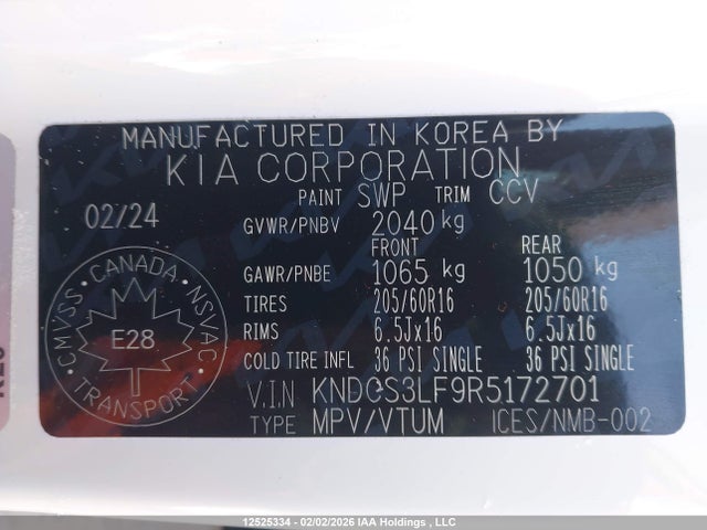 KNDCS3LF9R5172701 KIA Niro Plug-in Hybrid Ex