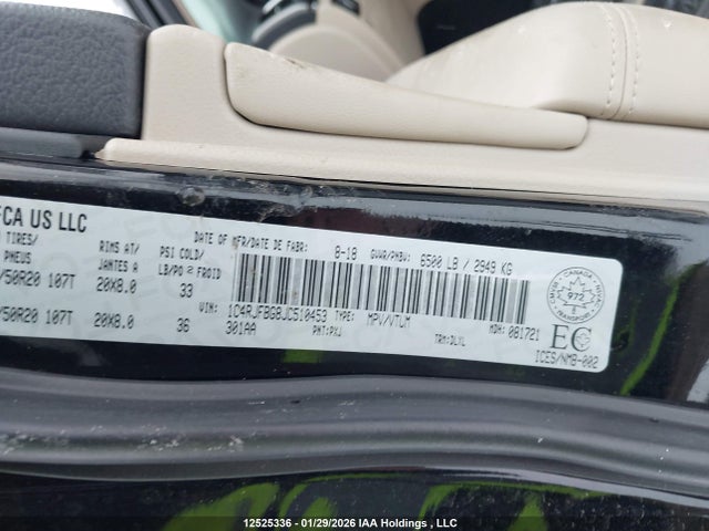 1C4RJFBG8JC510453 Jeep Grand Cherokee Limited