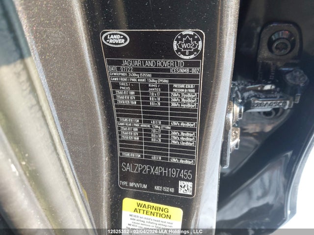 Land Rover Range Rover Evoque Se 2023 SALZP2FX4PH197455 Image 9