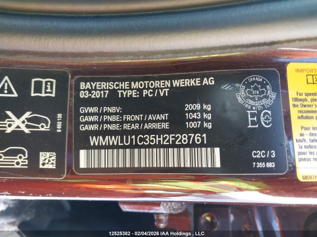 WMWLU1C35H2F28761 Mini Clubman Cooper