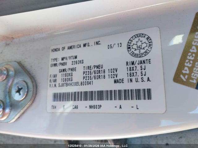 5J8TB4H3XEL800941 Acura RDX