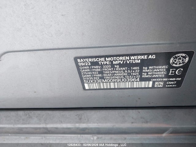 5UX33EM00R9U03964 BMW X7 M60i