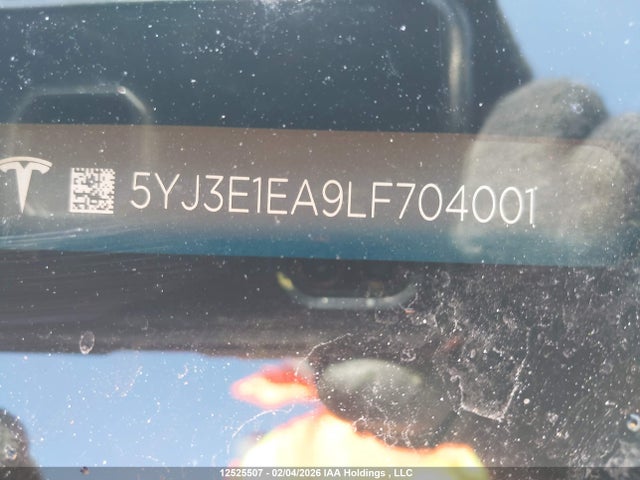 5YJ3E1EA9LF704001 Tesla Model 3 Standard Range Plus