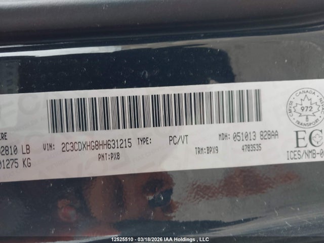 Dodge Charger Sxt 2017 2C3CDXHG8HH631215 Image 9
