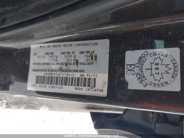 JM1BM1K74E1178413 Mazda Mazda3 Gx-sky