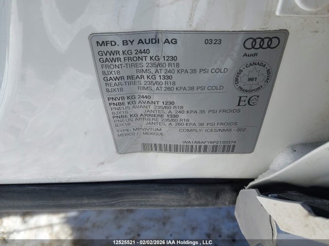 WA1ABAFY6P2130374 Audi Q5 Premium 40