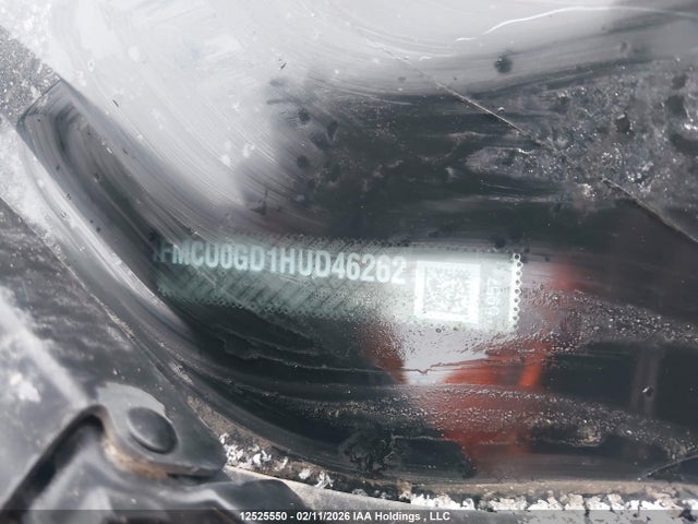 12525550 :رقم المزاد ، 1FMCU0GD1HUD46262 vin ، 2017 Ford Escape Se مزاد بيع