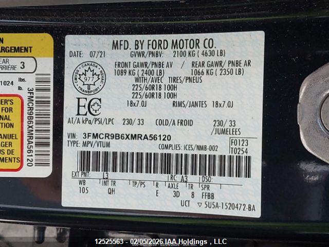 3FMCR9B6XMRA56120 Ford Bronco Sport Big Bend