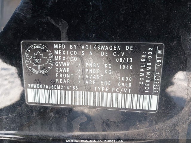 3VWD07AJ6EM214185 Volkswagen JETTA SE