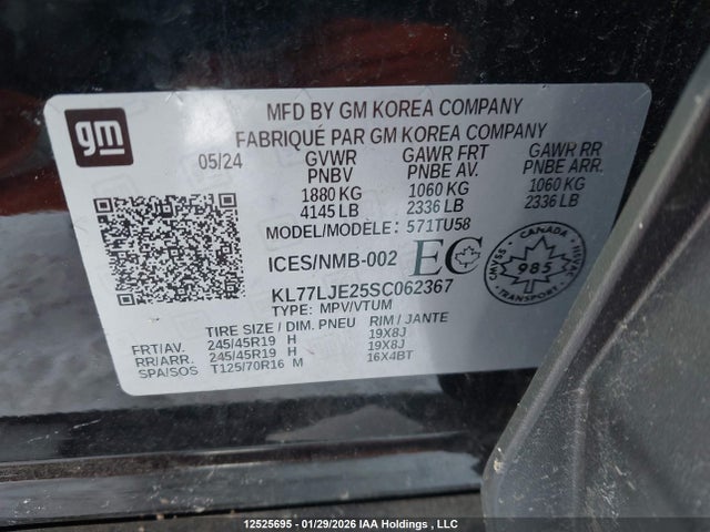 KL77LJE25SC062367 Chevrolet Trax 2rs Fwd
