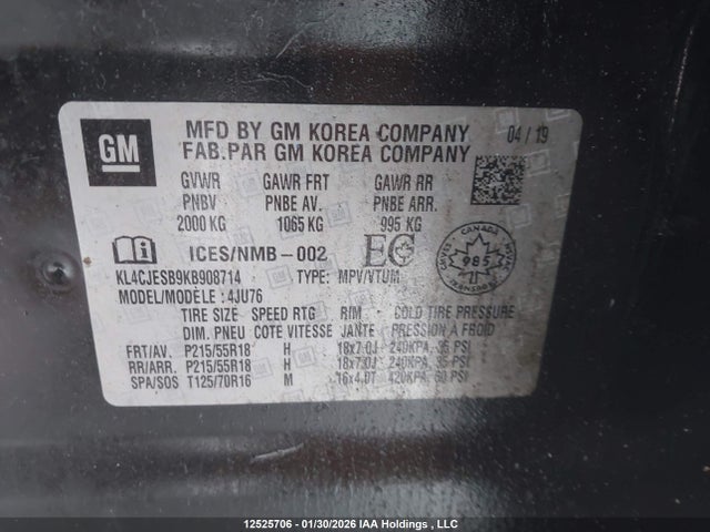 KL4CJESB9KB908714 Buick Encore Preferred