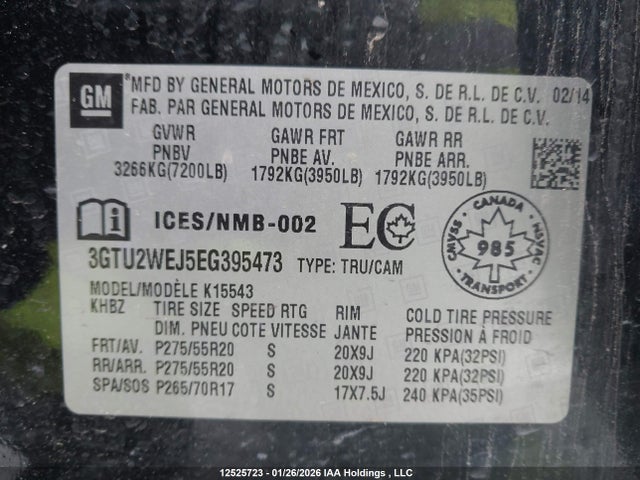 3GTU2WEJ5EG395473 GMC Sierra 1500 Denali