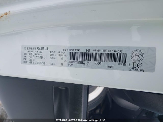 3C6URVHG3GE122611 RAM Promaster 3500 High Roof