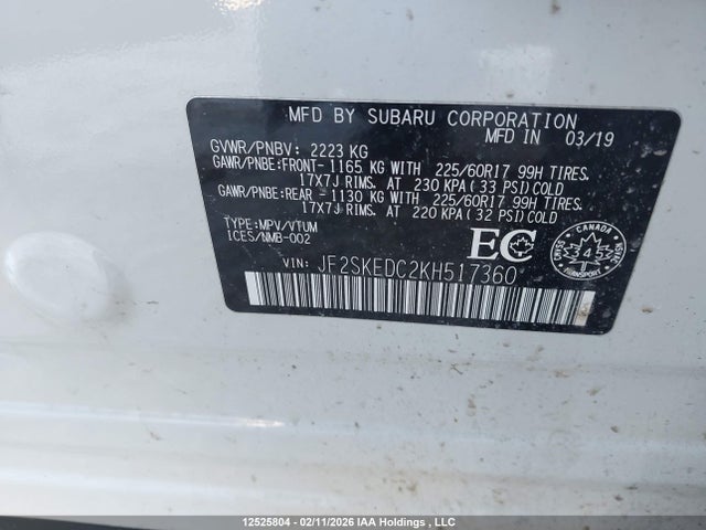Subaru Forester Premium 2019 JF2SKEDC2KH517360 Image 18
