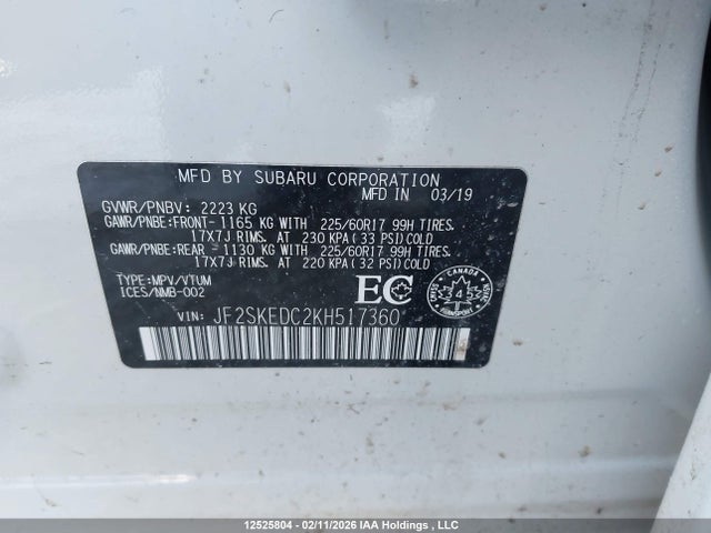 Subaru Forester Premium 2019 JF2SKEDC2KH517360 Image 9