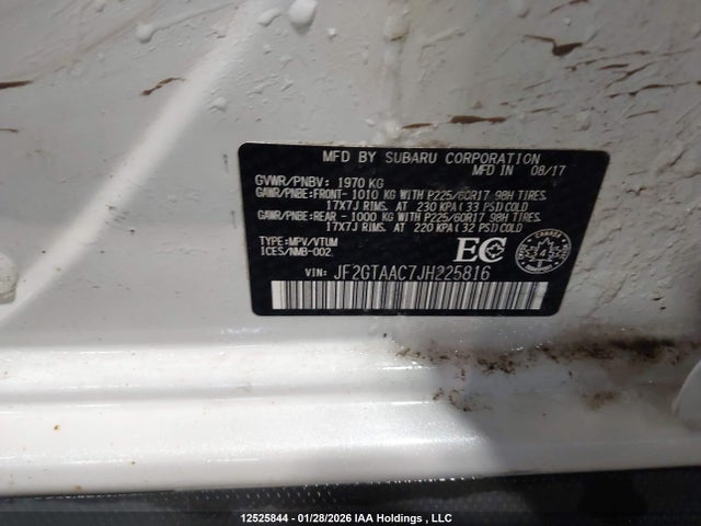 JF2GTAAC7JH225816 Subaru Crosstrek