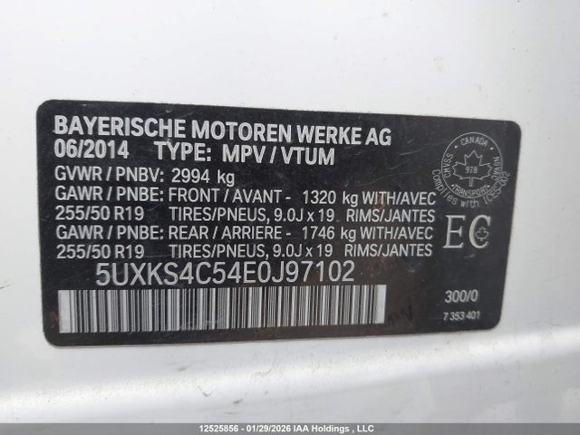 5UXKS4C54E0J97102 BMW X5 35d