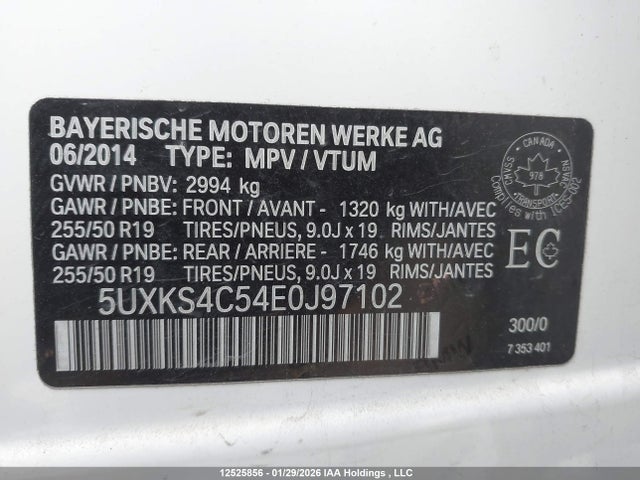 5UXKS4C54E0J97102 BMW X5 35d