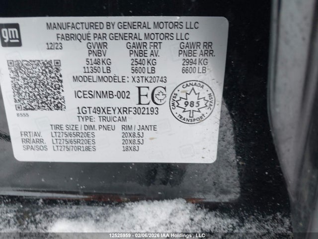 1GT49XEYXRF302193 GMC Sierra 2500hd Denali Ultimate