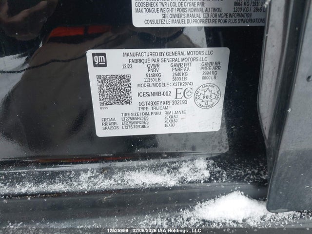 1GT49XEYXRF302193 GMC Sierra 2500hd Denali Ultimate