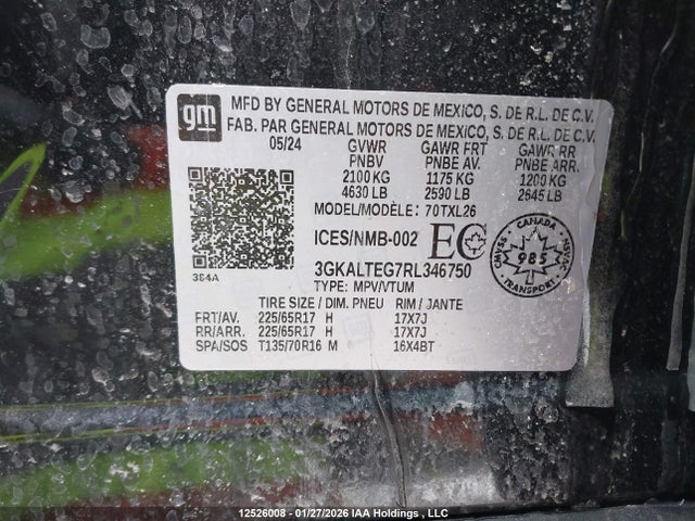 3GKALTEG7RL346750 GMC Terrain Sle
