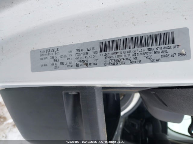 Aukcja sprzedaży 2019 Ram Promaster 1500 1500 High, vin: 3C6TRVBG6KE547446, numer aukcji: 12526109