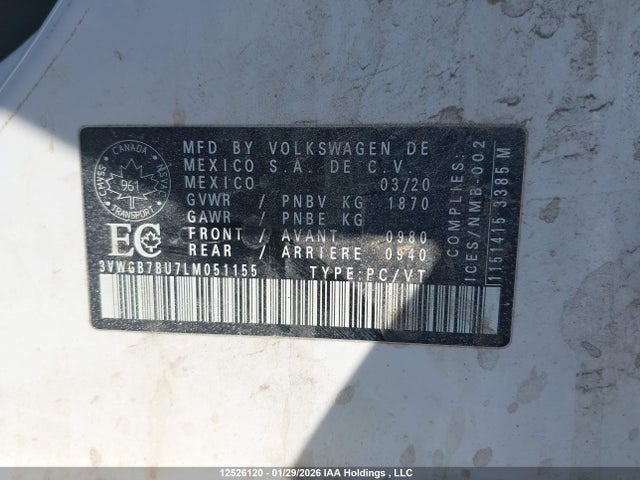 3VWGB7BU7LM051155 Volkswagen Jetta Execline