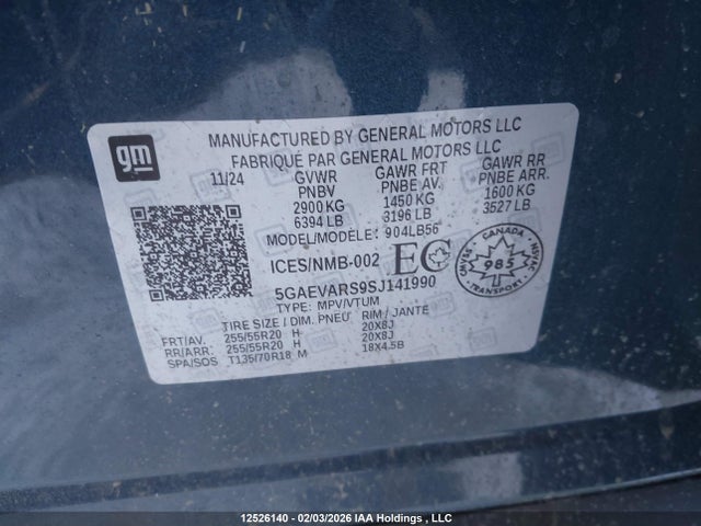 5GAEVARS9SJ141990 Buick Enclave Preferred