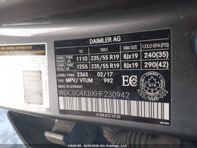 WDC0G4KBXHF230942 Mercedes-Benz Glc 300 4matic