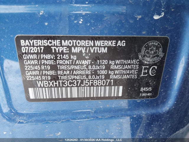 WBXHT3C37J5F88071 BMW X1 Xdrive28i