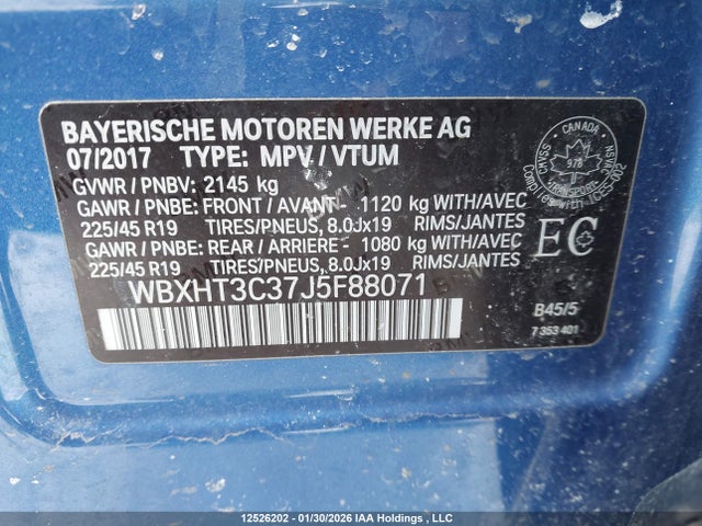 WBXHT3C37J5F88071 BMW X1 Xdrive28i