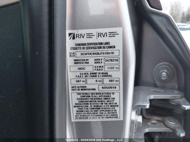 3C4PDCBG9JT510916 Dodge Journey