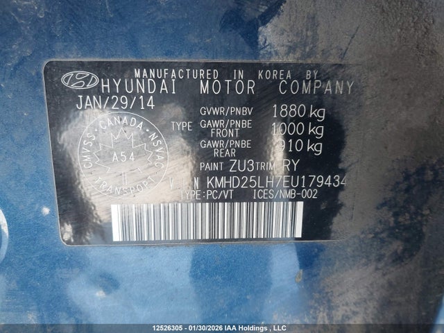 KMHD25LH7EU179434 Hyundai ELANTRA GT