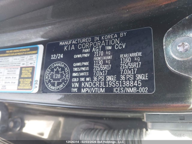 KNDCR3L19S5138845 KIA Niro Ev Wind/wind+