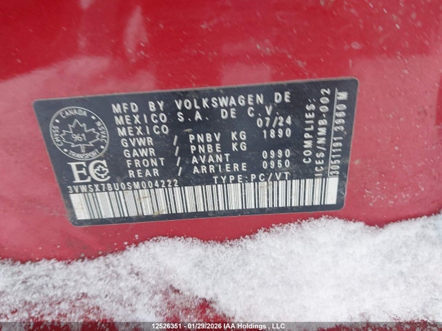 3VWSX7BU0SM004222 Volkswagen Jetta Comfortline
