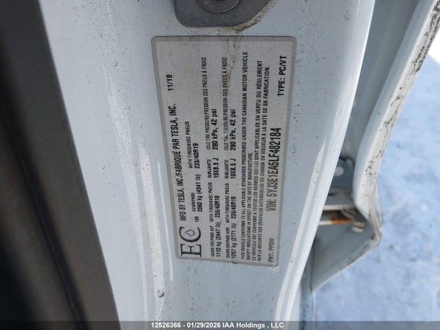 5YJ3E1EA5LF482184 Tesla Model 3 Standard Range Plus
