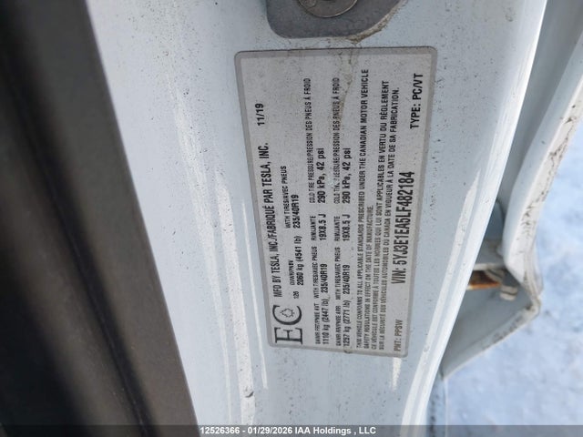 5YJ3E1EA5LF482184 Tesla Model 3 Standard Range Plus
