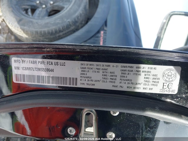 1C6RR7LT2MS559644 RAM 1500 Classic Slt