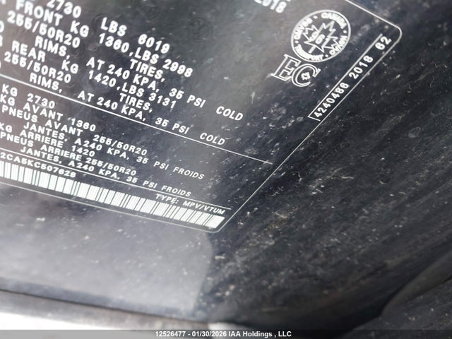 1V2MR2CA5KC507628 Volkswagen Atlas 3.6 Fsi Highline