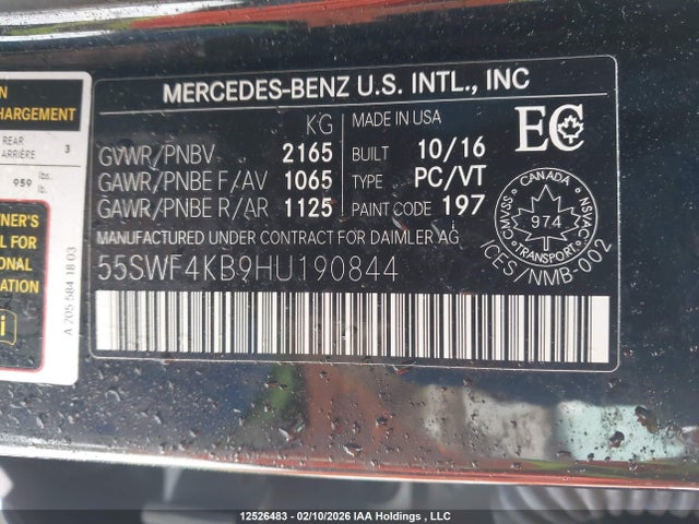 55SWF4KB9HU190844 Mercedes-Benz C 300 4matic