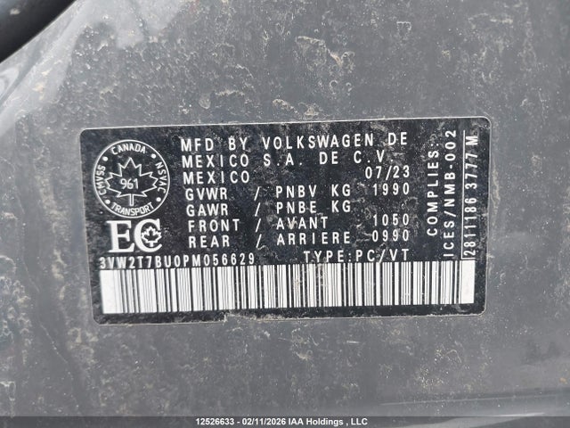 Volkswagen JETTA GLI 2023 3VW2T7BU0PM056629 Image 9