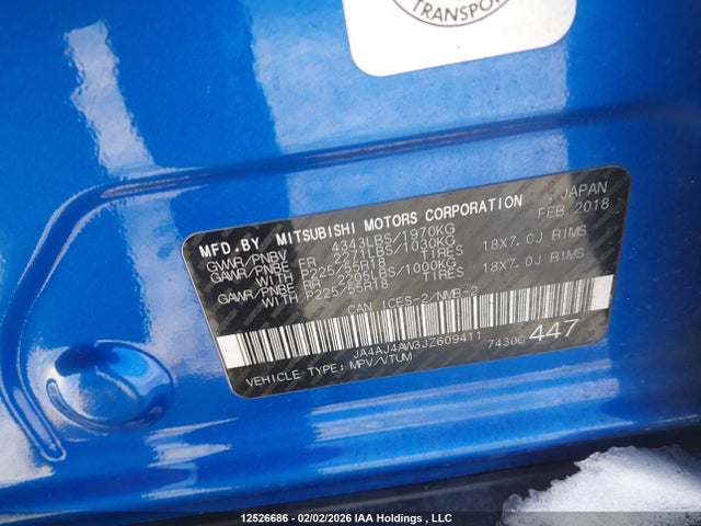 JA4AJ4AW3JZ609411 Mitsubishi RVR