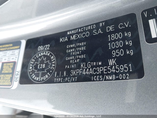 Продаж на аукціоні авто 2023 Kia Forte, vin: 3KPF44AC3PE545951, номер лоту: 12526689