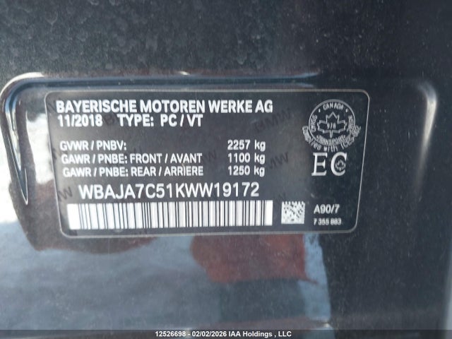 WBAJA7C51KWW19172 BMW 530i Xdrive